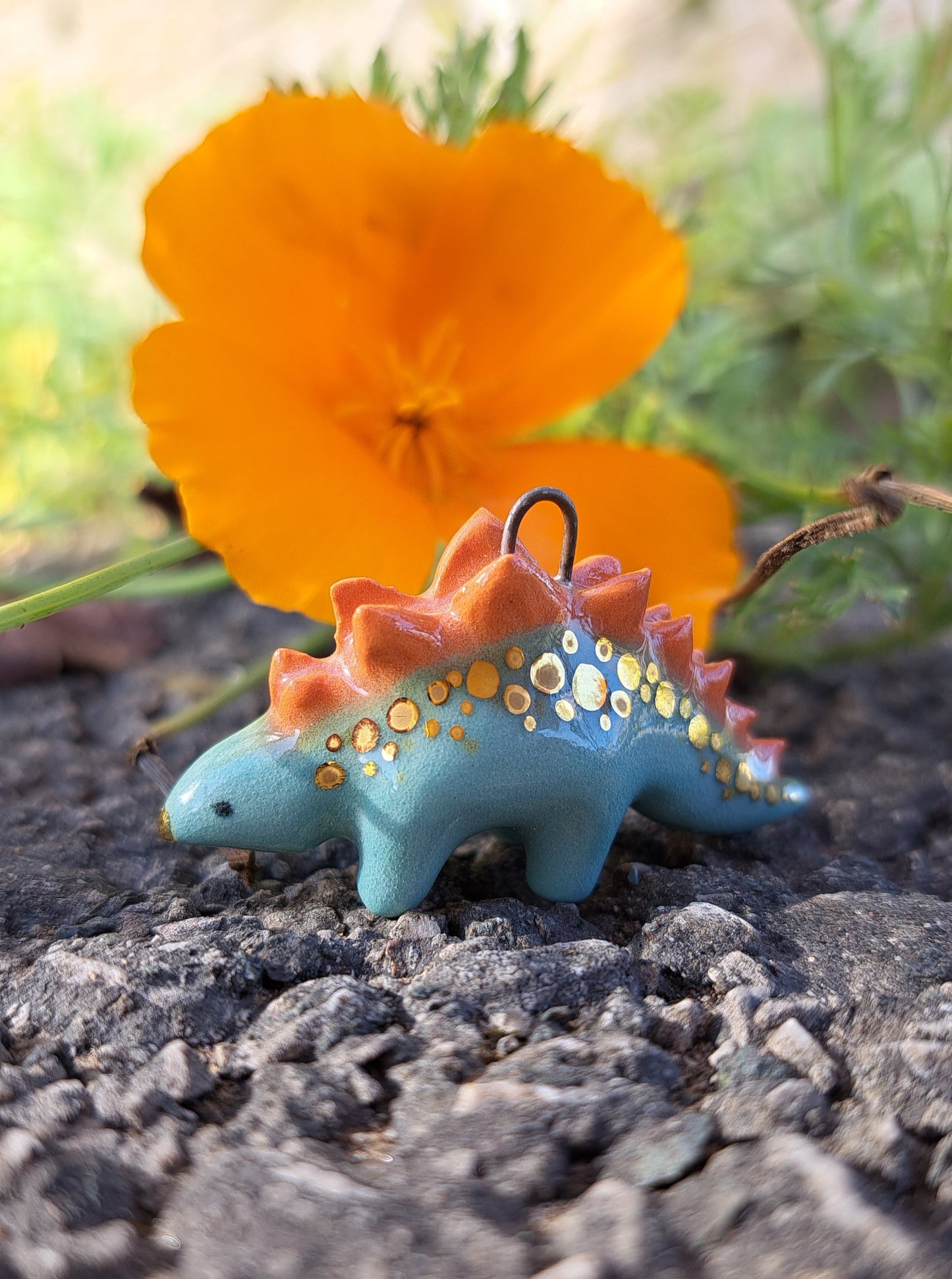 Miniature Stegosaurus Pendant