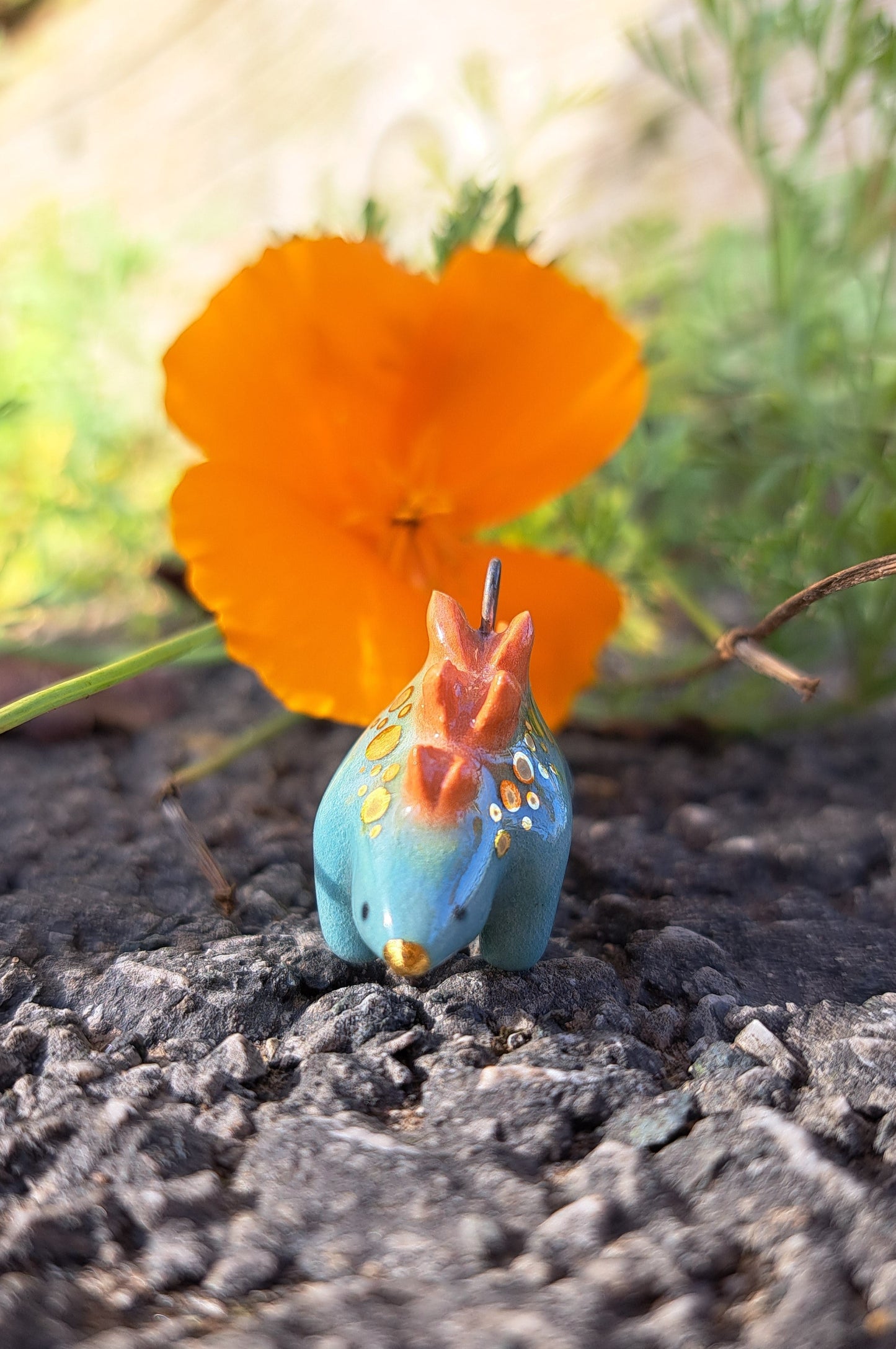 Miniature Stegosaurus Pendant
