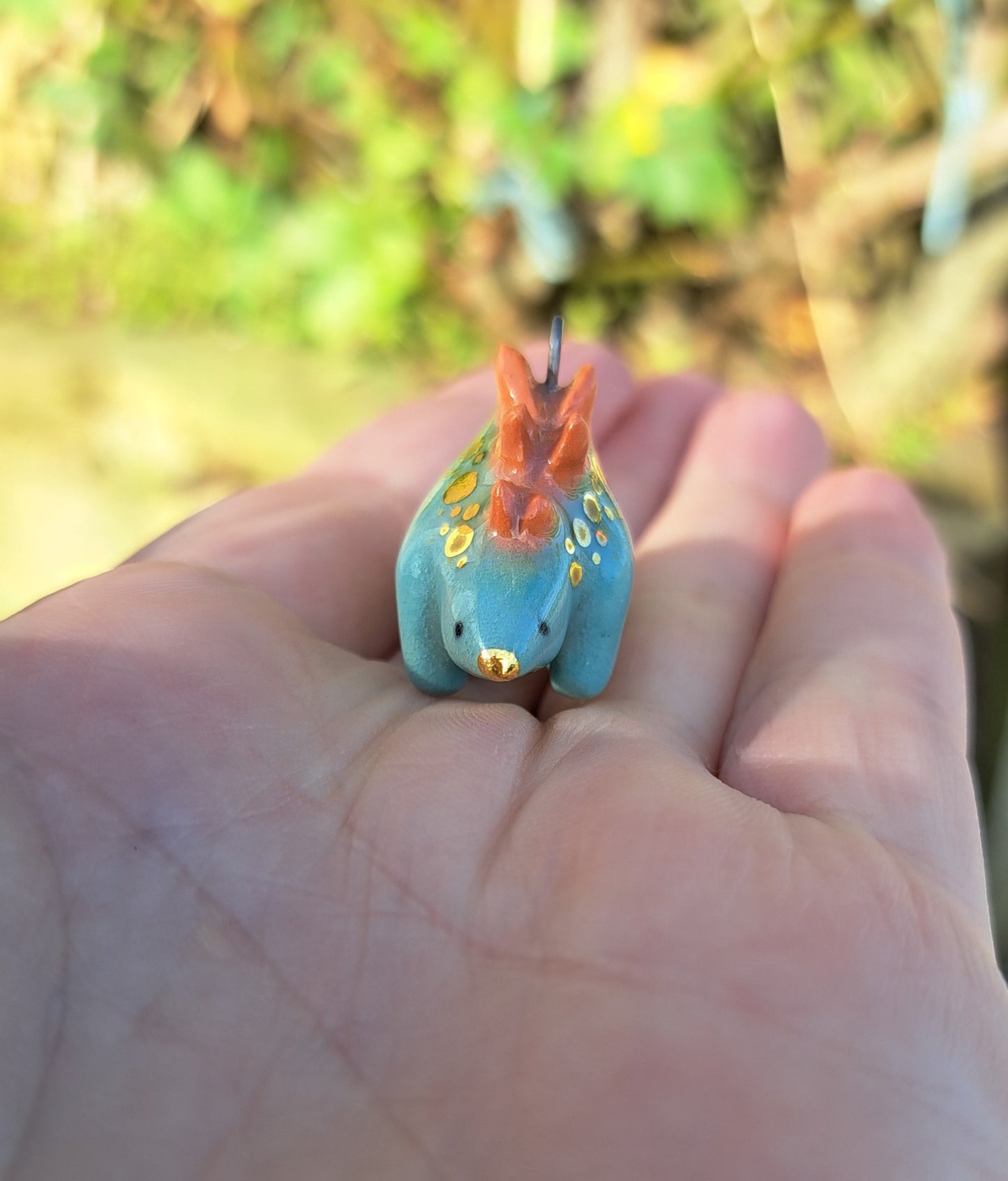 Miniature Stegosaurus Pendant