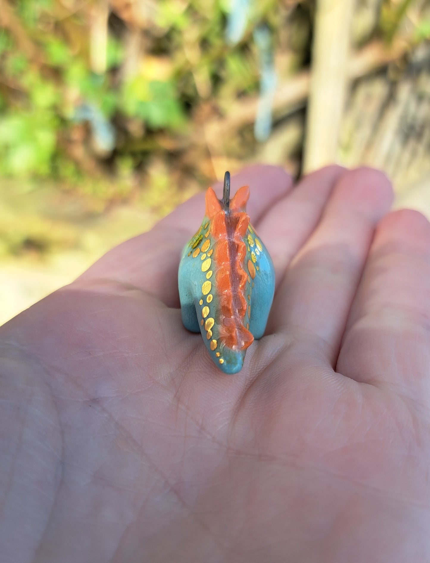 Miniature Stegosaurus Pendant
