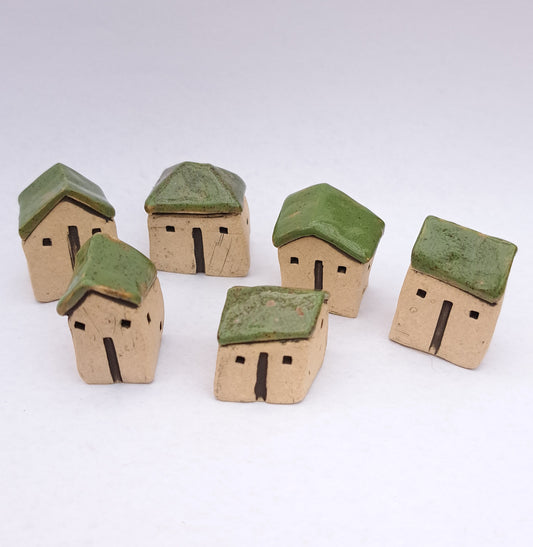 Khaki Green Roofed Houses
